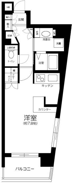 プライムコート大山(ワンルーム/7階)の間取り写真