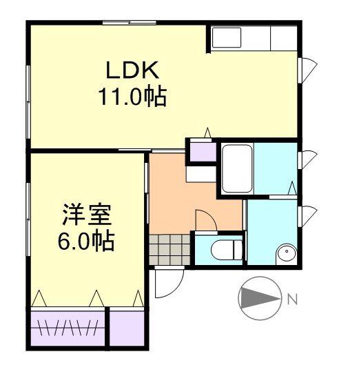 フェリーチェ(1LDK/1階)の間取り写真