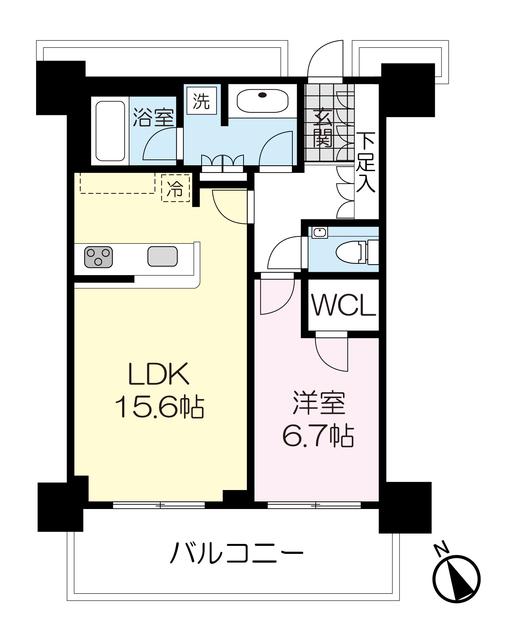 ザ・レジデンス一番町 505号(1LDK/5階)の間取り写真