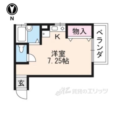 メゾンM C(ワンルーム/1階)の間取り写真