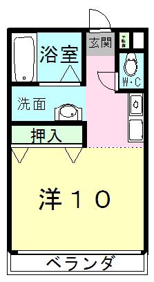 メゾンド黒石(1K/2階)の間取り写真