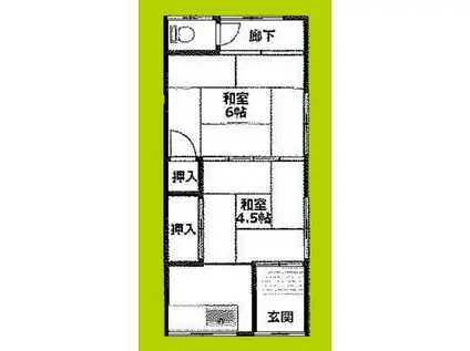 泉南文化(2K/2階)の間取り写真