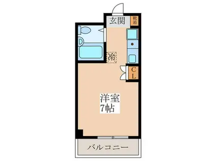 ドゥエル ミヤザキ(ワンルーム/3階)の間取り写真