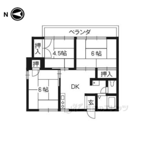 長谷ガーデンハイツ(3DK/2階)の間取り写真