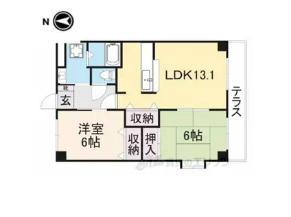 グランヴェール(2LDK/3階)の間取り写真