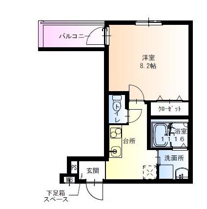 フジパレス鳳駅西V番館(1K/1階)の間取り写真