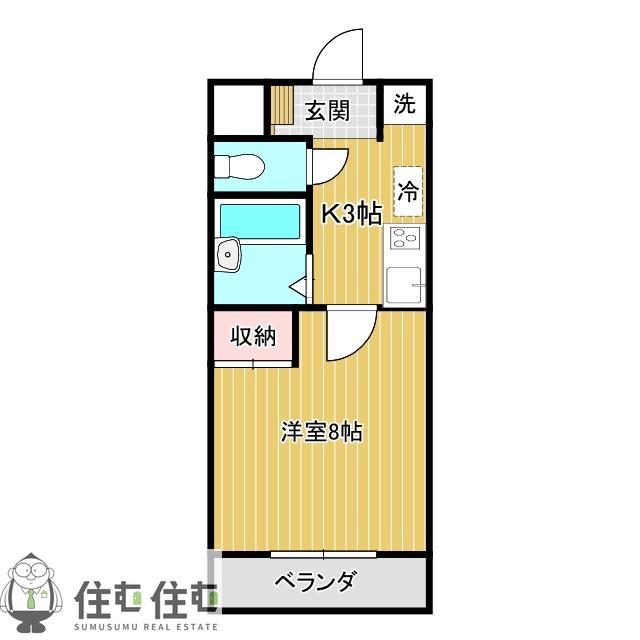 セントラルコートサイトウ(1K/2階)の間取り写真
