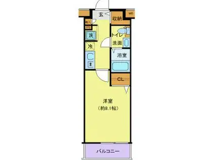 プレール・ドゥーク本所吾妻橋II(1K/4階)の間取り写真