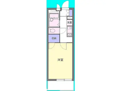 星&ナミK11(1K/2階)の間取り写真