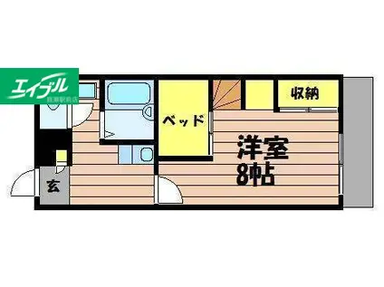 ナーラック天城(1K/1階)の間取り写真