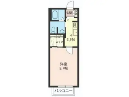 ブルーレジデンス(1K/2階)の間取り写真