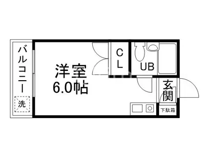 サインハイツコジマPARTII(1K/3階)の間取り写真