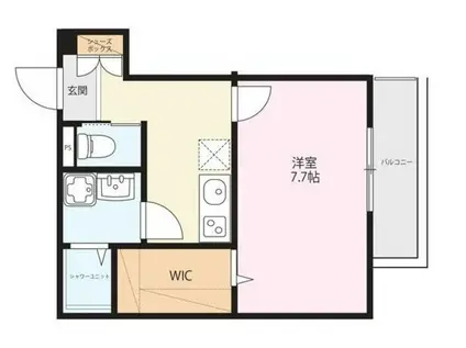 クリークミズエ(1K/1階)の間取り写真