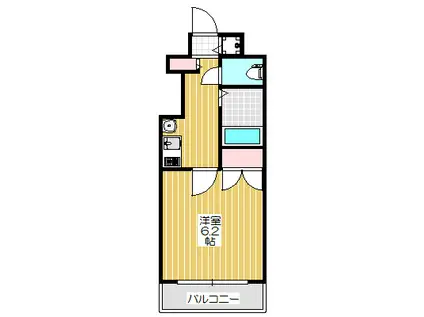 ランドマークシティ同心(1K/8階)の間取り写真