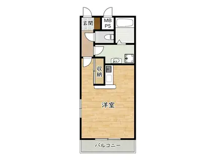 PROTOS ZERO(1K/3階)の間取り写真