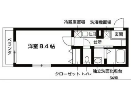 グランエトワール(1K/1階)の間取り写真