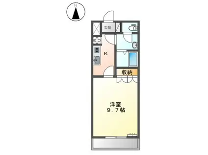 フェルミエ(1K/2階)の間取り写真