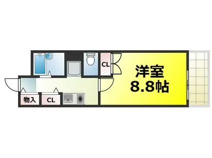 メゾネット・ドゥ・EMI(1K/5階)の間取り写真