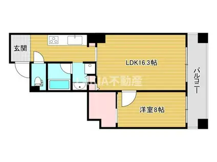 ブラービ南船場(1LDK/3階)の間取り写真