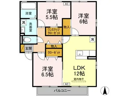 クリスタル エトワール(3LDK/2階)の間取り写真