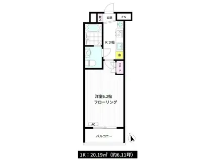 モトパーク御茶ノ水(1K/4階)の間取り写真