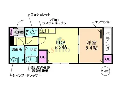 DEAR COURT SONE(1LDK/3階)の間取り写真