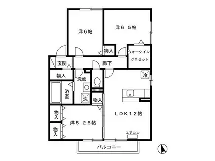 スワロウテイル F(3LDK/2階)の間取り写真