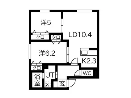 晴蔵KOTONI(2LDK/3階)の間取り写真