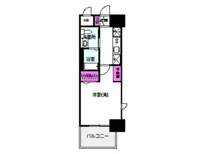 エステムプラザ大阪城パークフロント(1K/3階)の間取り写真