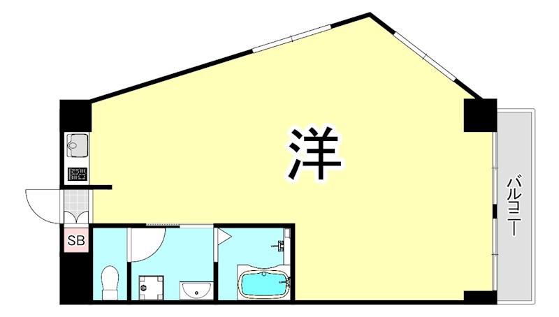 ステラ田中町(ワンルーム/4階)の間取り写真