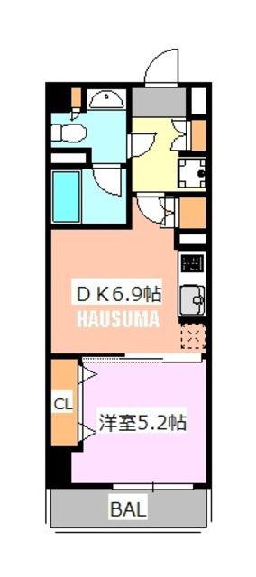 パークアクシス板橋(1DK/5階)の間取り写真