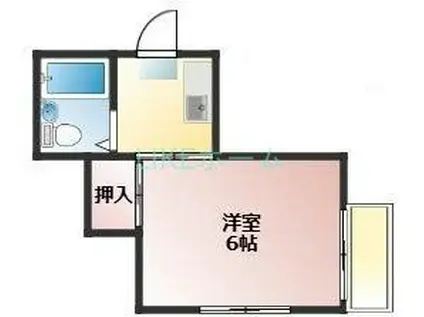 コーポモルシェ(1K/2階)の間取り写真