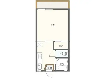 ベルメゾン飛鳥III(1K/2階)の間取り写真