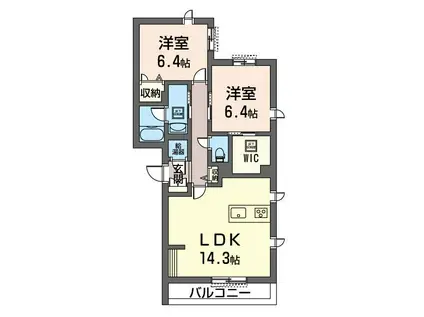 さくらテラス(2LDK/3階)の間取り写真