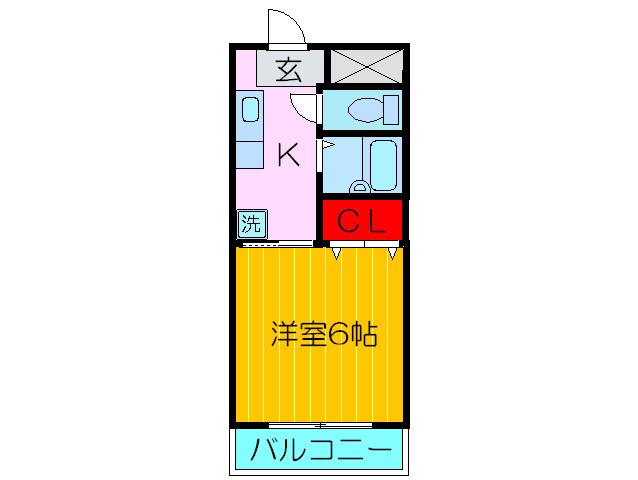 KSリバーパーク(1K/3階)の間取り写真