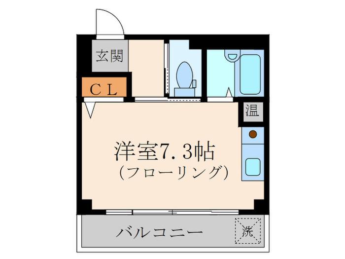御影石ハイツ(ワンルーム/2階)の間取り写真