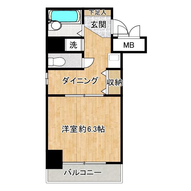 エステムコート新大阪(1DK/4階)の間取り写真