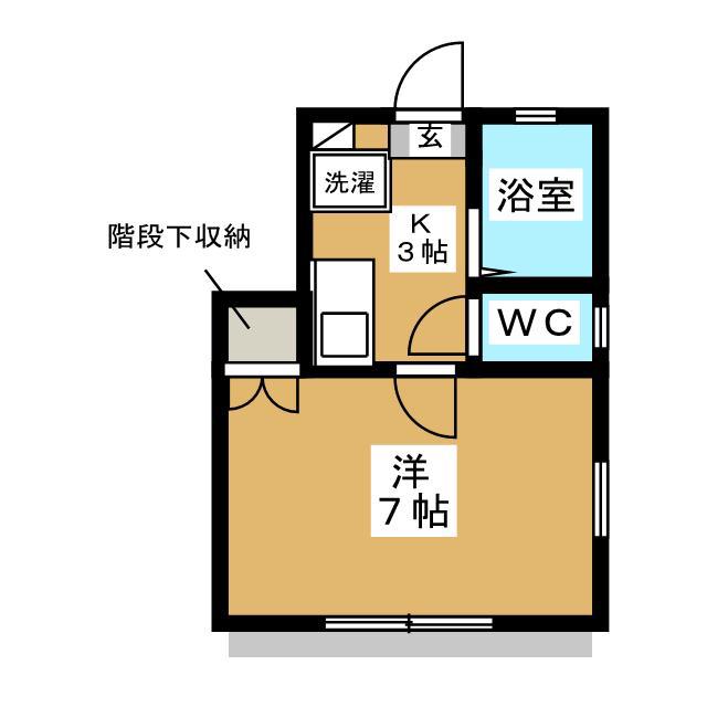 グランドソレイユお花茶屋(1K/1階)の間取り写真