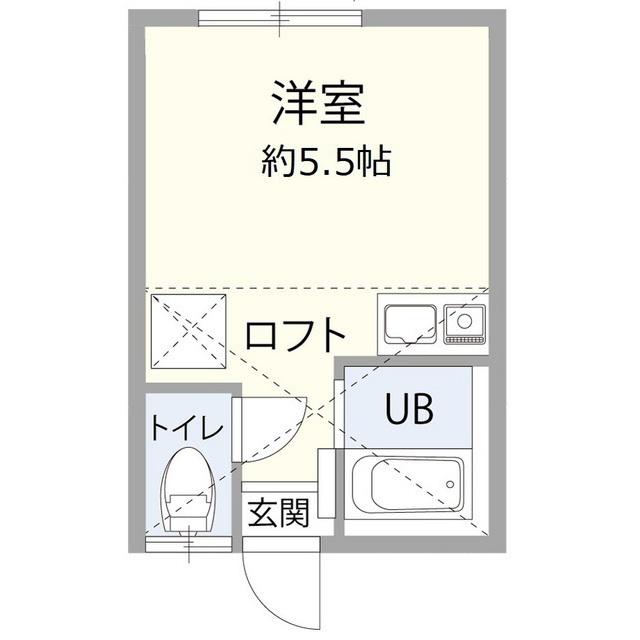ジェラルド(ワンルーム/2階)の間取り写真
