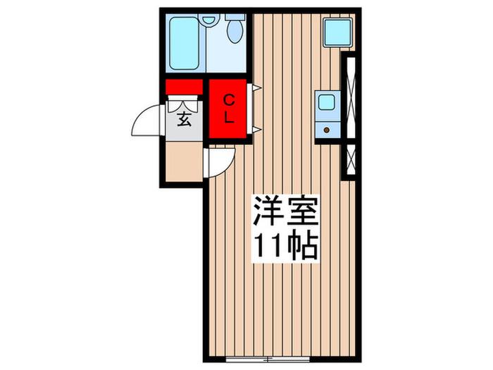 HANATERRACE谷塚(ワンルーム/1階)の間取り写真