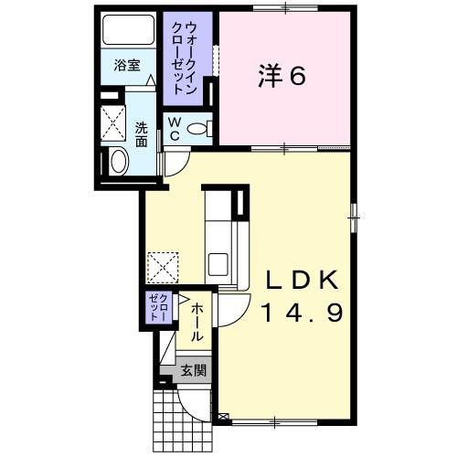 サンシーズ(1LDK/1階)の間取り写真
