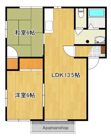 フレグランスイツミ(2LDK/1階)の間取り写真