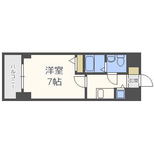 S-RESIDENCE難波BRILLER(1K/9階)の間取り写真