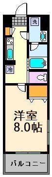 FELICITA(1K/3階)の間取り写真