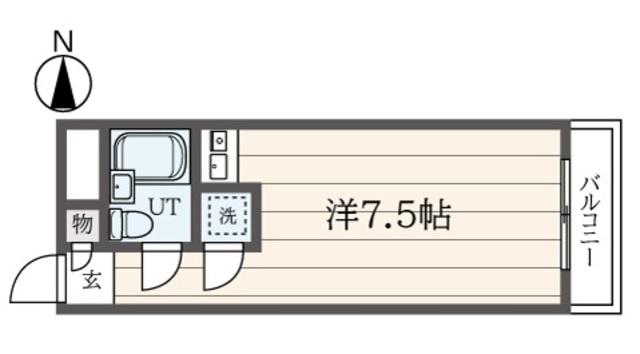 Nハウス(ワンルーム/1階)の間取り写真