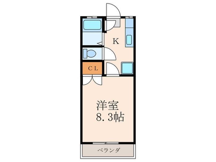 シティベ-ル守恒(1K/1階)の間取り写真