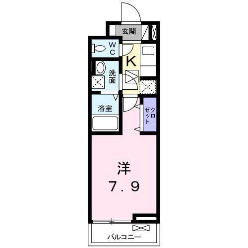 ラ フォレスタ ツルマキ(1K/1階)の間取り写真