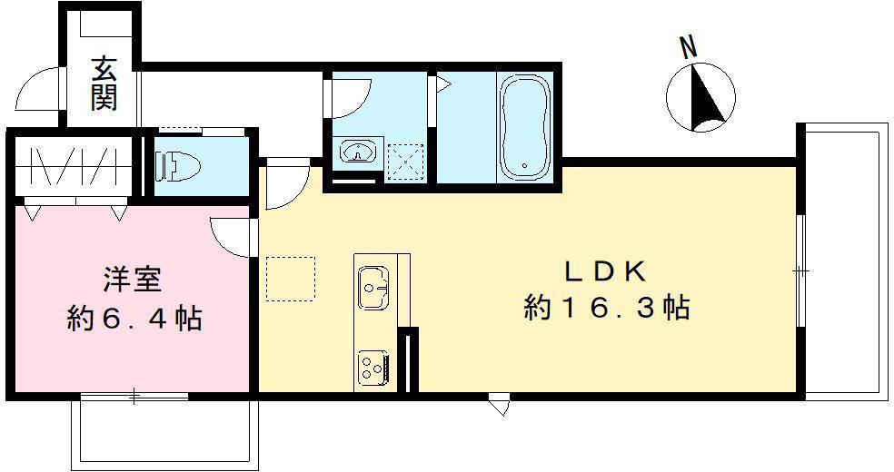 ARIETTA(1LDK/2階)の間取り写真