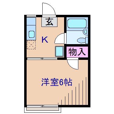 ベゼット菊名(1K/1階)の間取り写真