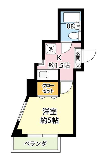 MAC平山城址公園コート(1K/3階)の間取り写真